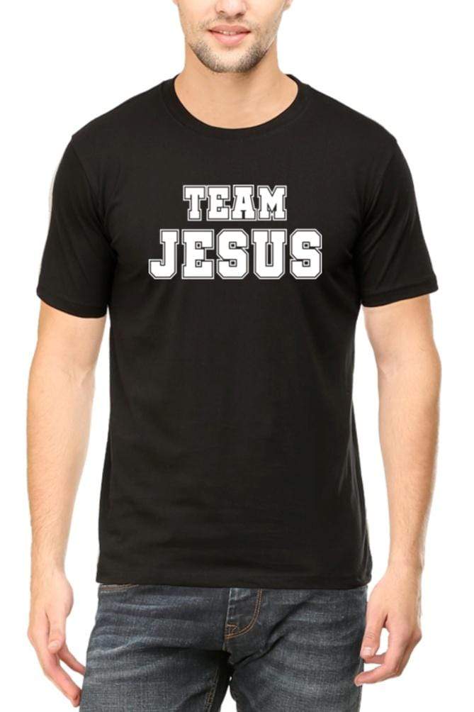 Living Words Men Round Neck T Shirt S / Black TEAM JESUS - Christian T-Shirt