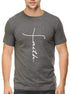 Living Words Men Round Neck T Shirt S / Charcoal Melange Faith - Christian T-Shirt