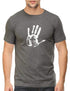 Living Words Men Round Neck T Shirt S / Charcoal Melange Nail in palm - Christian T-Shirt