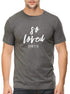 Living Words Men Round Neck T Shirt S / Charcoal Melange So Loved - Christian T-Shirt
