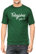 Living Words Men Round Neck T Shirt S / Green Forgiven 1 John 1:9 - Christian T-Shirt