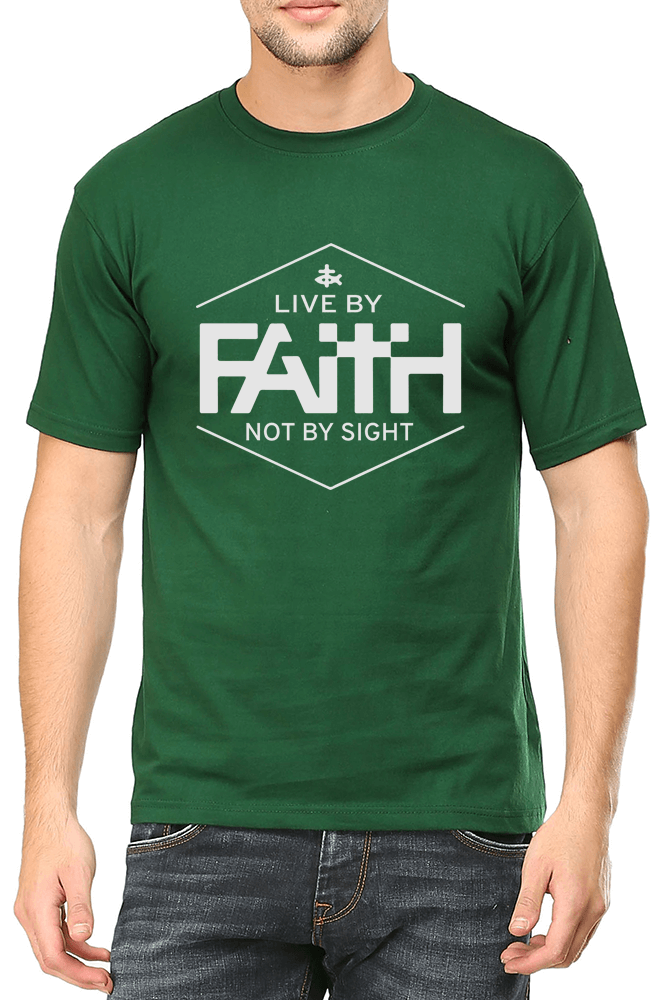 Live by faith Christian T-Shirt - Main Image