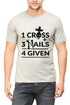 Living Words Men Round Neck T Shirt S / Grey 1Cross 3Nails 4given - Christian T-Shirt