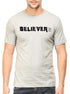 Living Words Men Round Neck T Shirt S / Grey Believer 2 - Christian T-Shirt