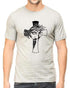 Living Words Men Round Neck T Shirt S / Grey Jesus Cross