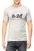 Living Words Men Round Neck T Shirt S / Grey Melange Be Still - Christian T-shirt