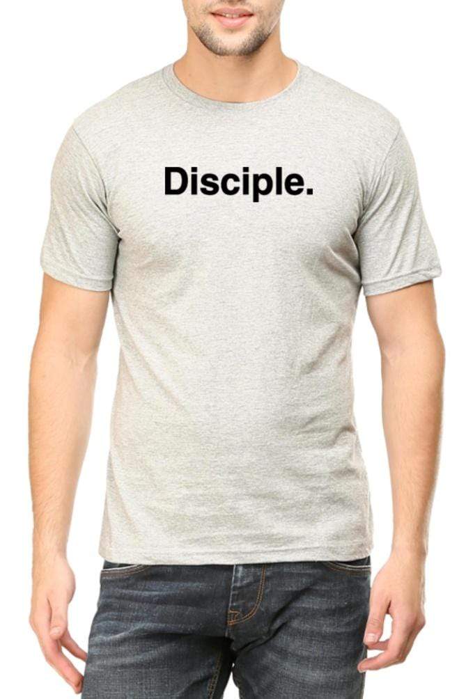 Living Words Men Round Neck T Shirt S / Grey Melange Disciple - Christian T-shirt