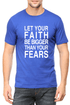 Living Words Men Round Neck T Shirt S / Light Blue Let your Faith be Bigger than your Fears - Christian T-Shirt