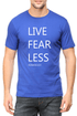 Living Words Men Round Neck T Shirt S / Light Blue Live Fear Less - Christian T-Shirt