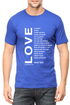 Living Words Men Round Neck T Shirt S / Light Blue Love - Christian T-Shirt