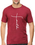 Living Words Men Round Neck T Shirt S / Maroon Faith - Christian T-Shirt