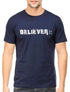 Living Words Men Round Neck T Shirt S / Navy Blue Believer 2 - Christian T-Shirt