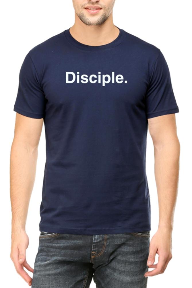 Living Words Men Round Neck T Shirt S / Navy Blue Disciple - Christian T-shirt