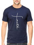 Living Words Men Round Neck T Shirt S / Navy Blue Faith - Christian T-Shirt