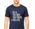Living Words Men Round Neck T Shirt S / Navy Blue He is the way - Christian T-Shirt