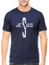 Living Words Men Round Neck T Shirt S / Navy Blue Jesus - Christian T-Shirt