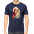 Living Words Men Round Neck T Shirt S / Navy Blue Mother Mary