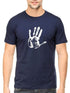 Living Words Men Round Neck T Shirt S / Navy Blue Nail in palm - Christian T-Shirt