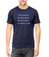 Living Words Men Round Neck T Shirt S / Navy Blue Rescued,Redemeed,Restored - Christian T-Shirt