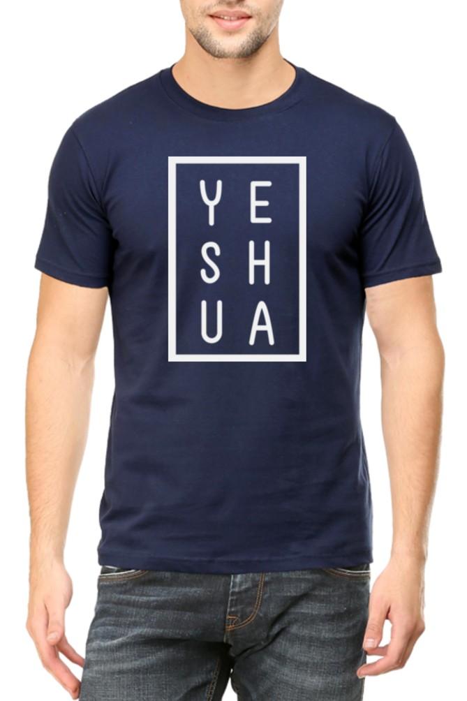 Living Words Men Round Neck T Shirt S / Navy Blue YESHUA - Christian T-Shirt