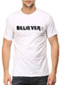 Living Words Men Round Neck T Shirt S / White Believer 2 - Christian T-Shirt
