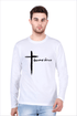 Living Words Men Round Neck T Shirt S / White Christian T Shirts Online India - Amazing Grace Cross