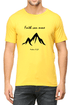 Living Words Men Round Neck T Shirt S / Yellow Faith can Move - Christian T-Shirt