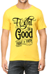 Living Words Men Round Neck T Shirt S / Yellow Fight the good (retro) - Christian T-Shirt