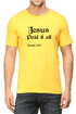 Living Words Men Round Neck T Shirt S / Yellow Jesus Paid it all - Christian T-Shirt