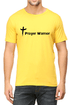 Living Words Men Round Neck T Shirt S / Yellow Prayer Warrior - Christian T-Shirt