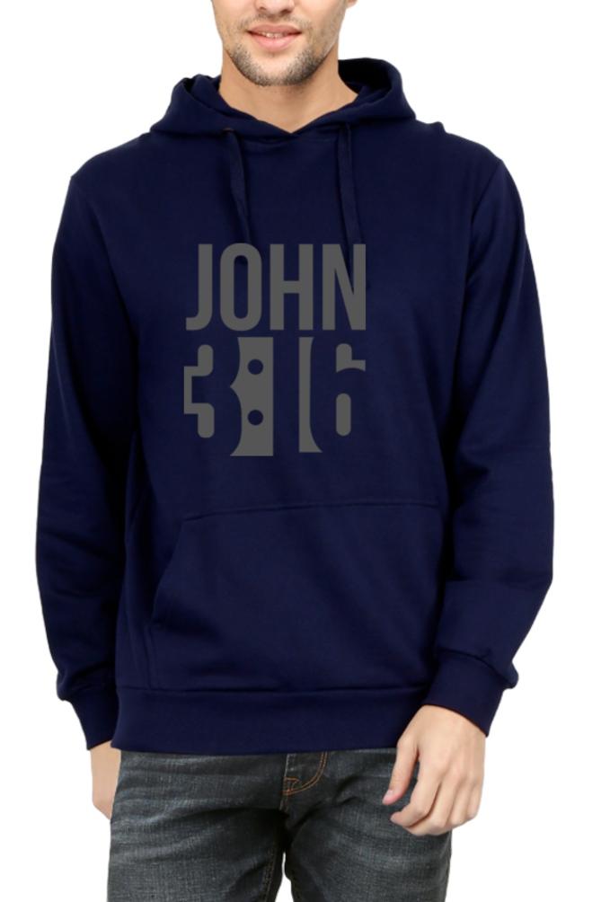 Living Words Unisex Hoodie S / Navy Blue JOHN 3:16 - Unisex Hoodie