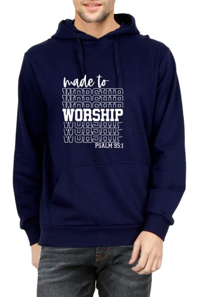 Living Words Unisex Hoodie S / Navy Blue Made to worship - Unisex Hoodie