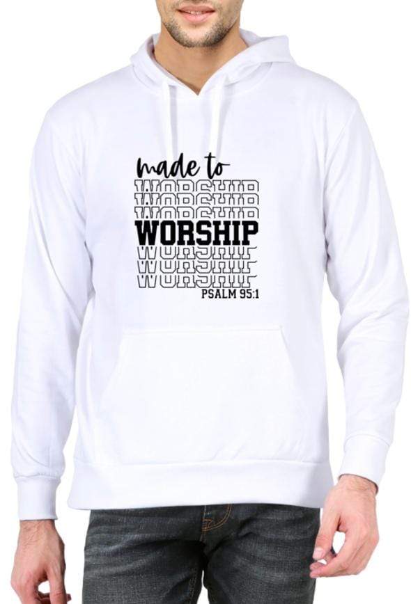 Living Words Unisex Hoodie S / White Made to worship - Unisex Hoodie