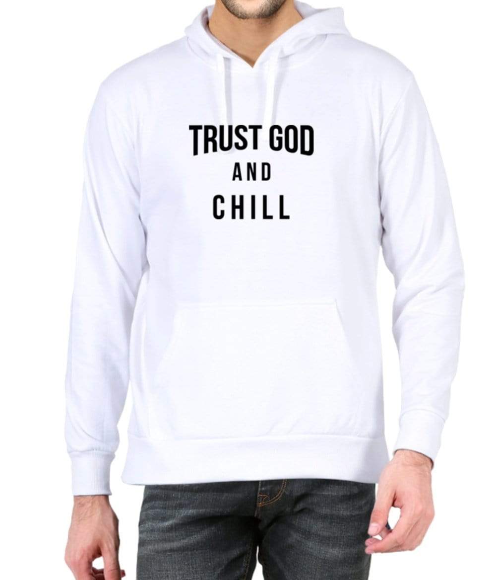 Living Words Unisex Hoodie S / White TRUST GOD AND CHILL - UNISEX HOODIES