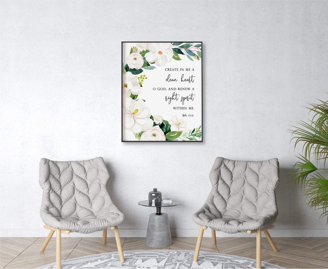 Living Words Wall Decor Create in me a clean heart