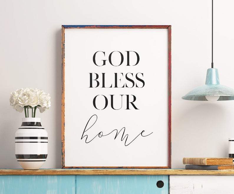 Living Words Wall Decor God bless our home