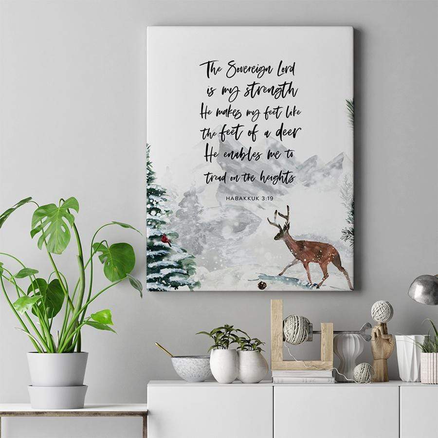 "He Enables Me" Wall Decor | Inspirational Bible Verse Art – Living Words