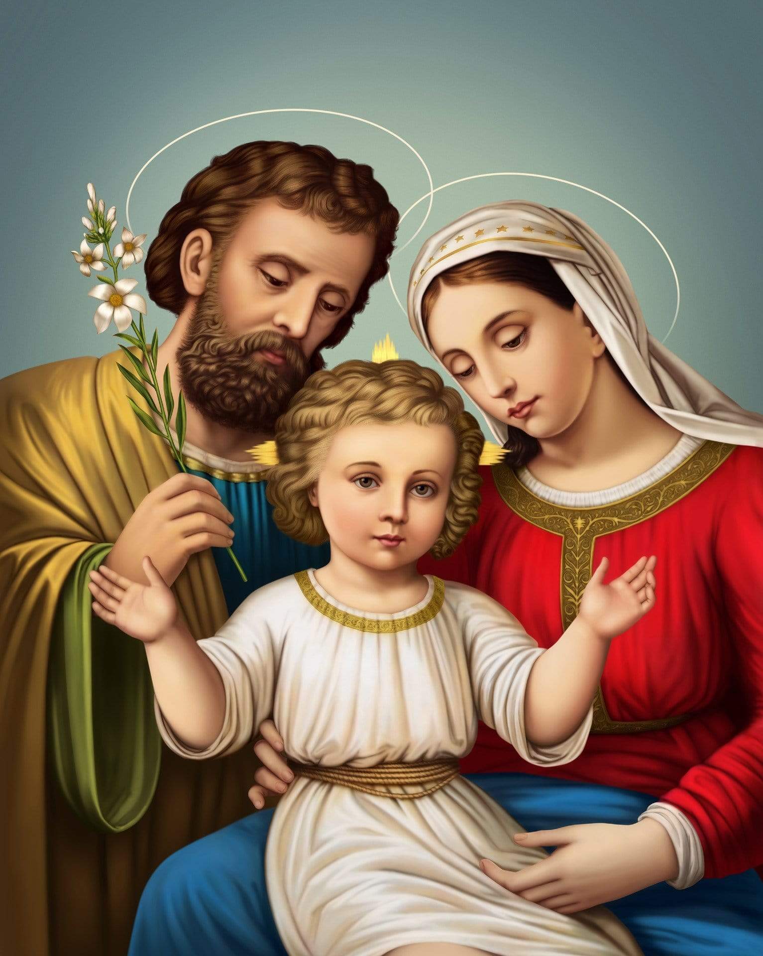 Premium LED Backlit Holy Family Frames Beautiful Devotion to the Holy