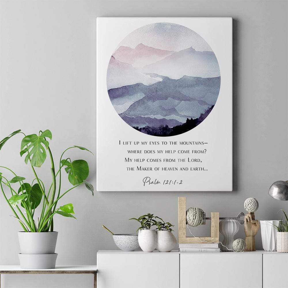 Living Words Wall Decor I lift up my eyes to the mountains