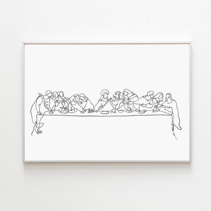 Living Words Wall Decor Last supper - Line art