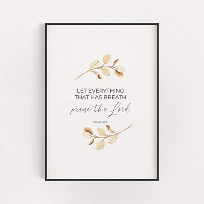 Living Words Wall Decor Let everything that has breath, Praise the Lord