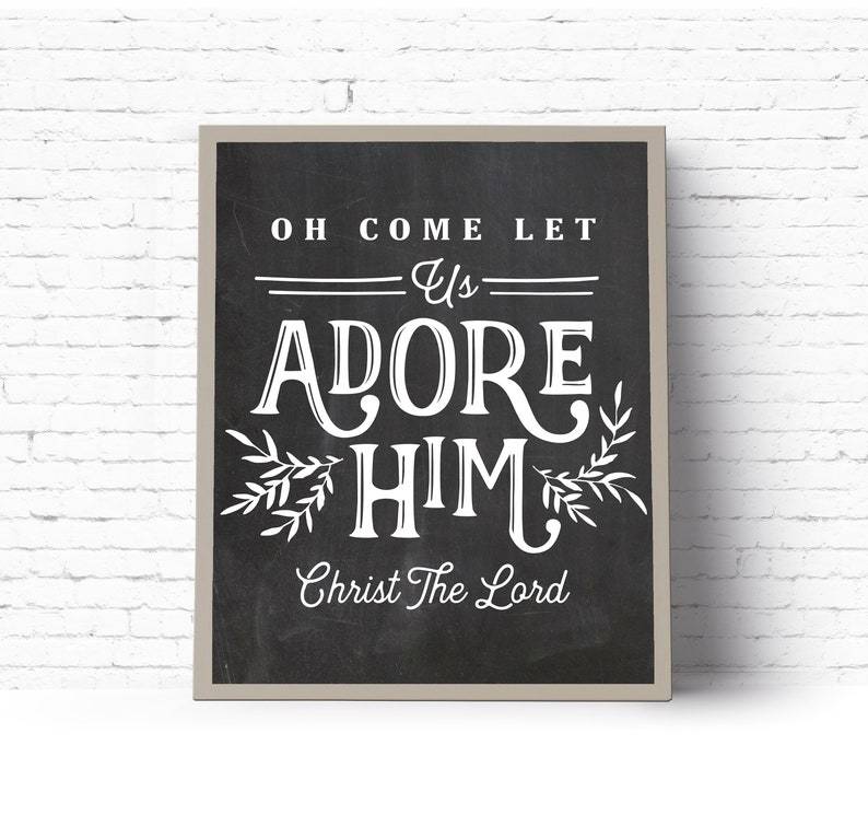Living Words Wall Decor Oh come let us adore Him