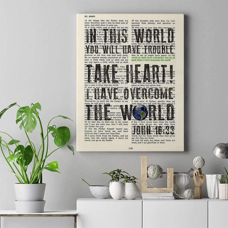 Living Words Wall Decor Take Heart! I Have Overcome the World