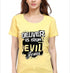 Living Words Women Round Neck T Shirt Deliver us from evil - Christian T-Shirt
