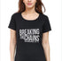 Living Words Women Round Neck T Shirt S / Black Breaking the chains - Christian T-Shirt