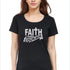 Living Words Women Round Neck T Shirt S / Black Faith takes courage - Christian T-Shirt
