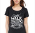 Living Words Women Round Neck T Shirt S / Black For we walk by Faith - Christian T-Shirt