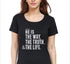 Living Words Women Round Neck T Shirt S / Black He is the way - Christian T-Shirt