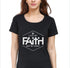 Living Words Women Round Neck T Shirt S / Black Live by faith - Christian T-Shirt