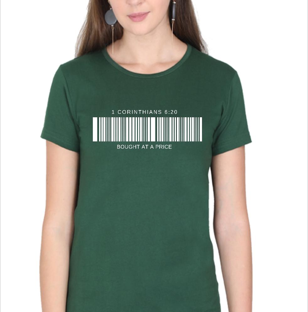 Living Words Women Round Neck T Shirt S / Green Bought at a price - Christian T-Shirt